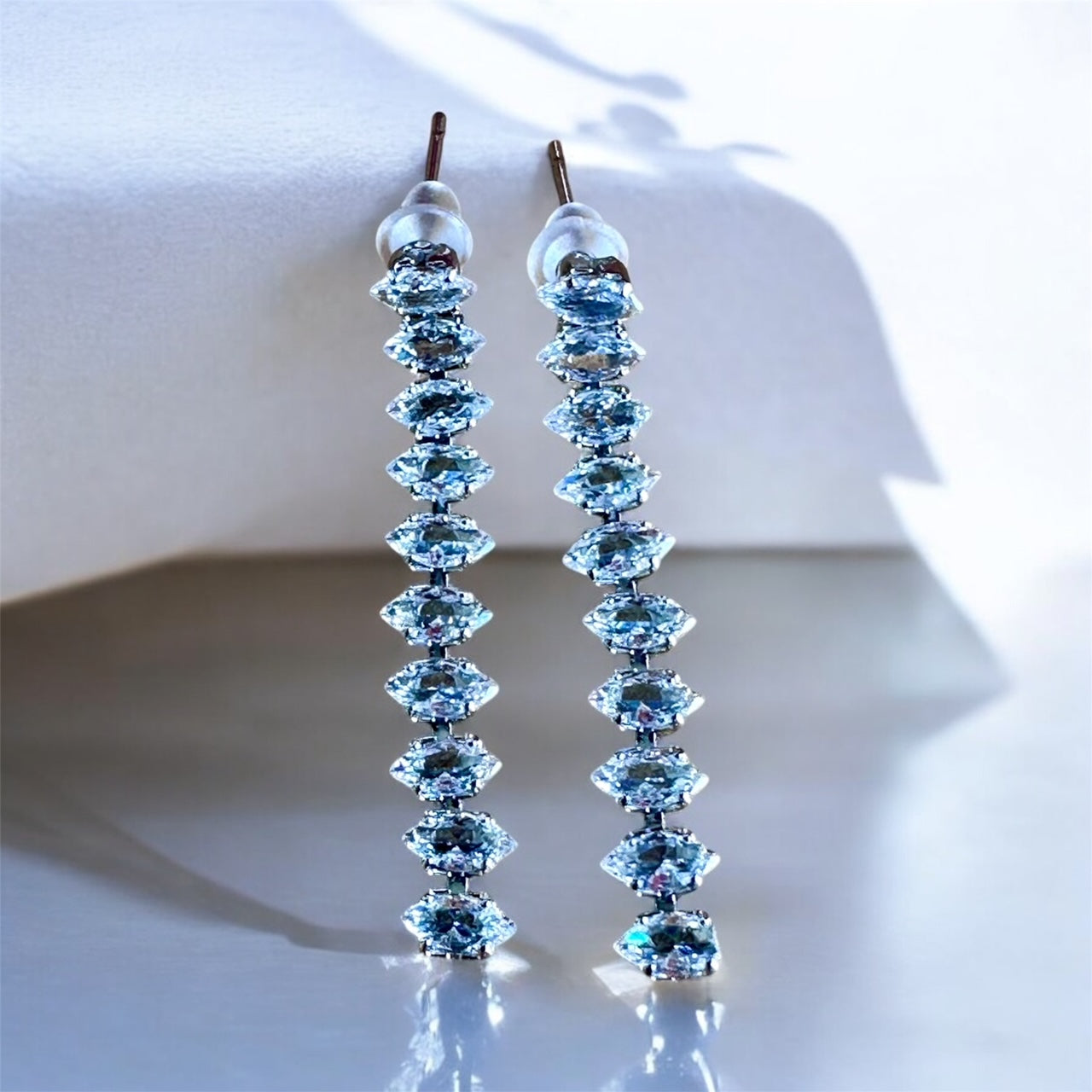 Boucles d’oreilles Cascade Bleutée