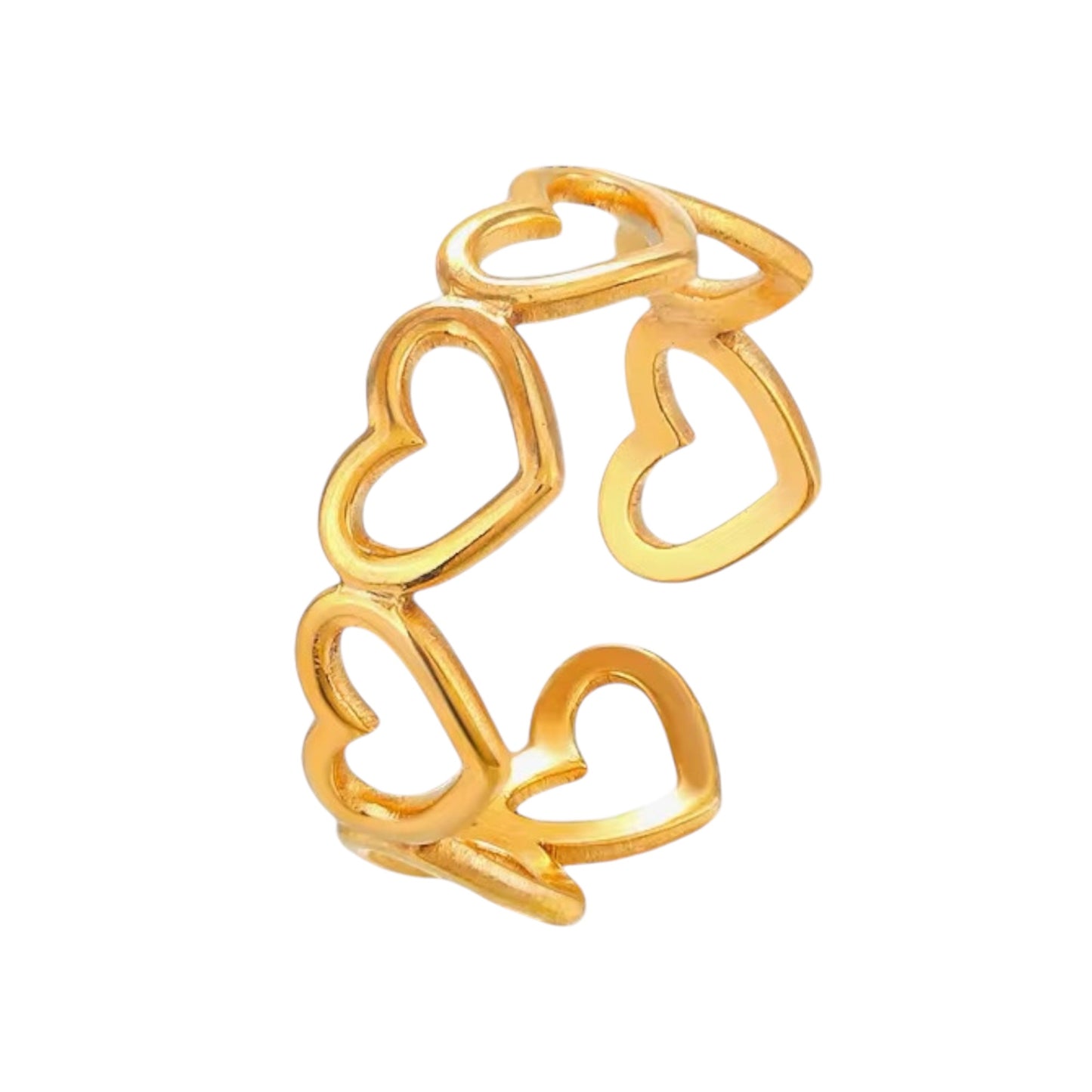 Bague ajourée cœurs