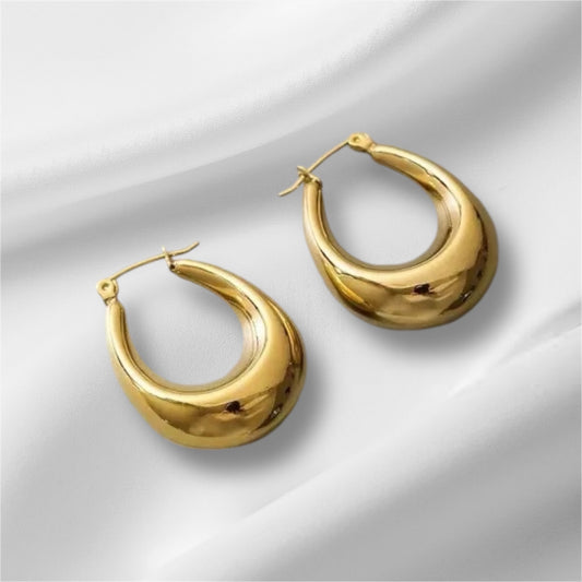 Boucles d'oreilles créoles bombées