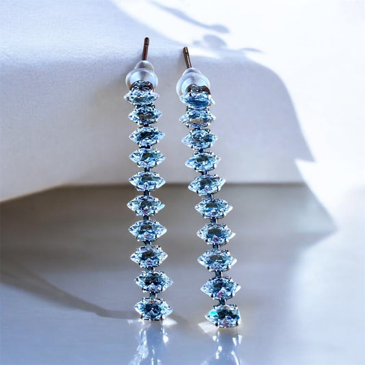 Boucles d’oreilles Cascade Bleutée