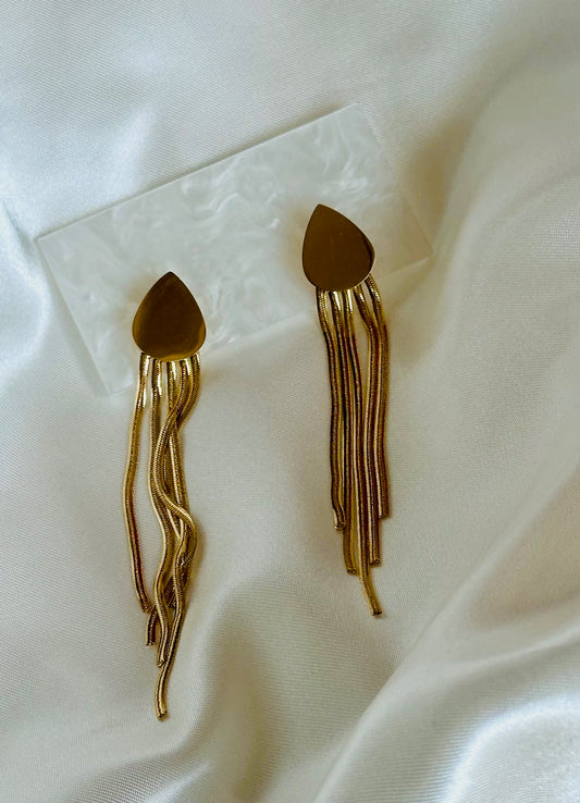 Boucles d'oreilles Goutte dorée