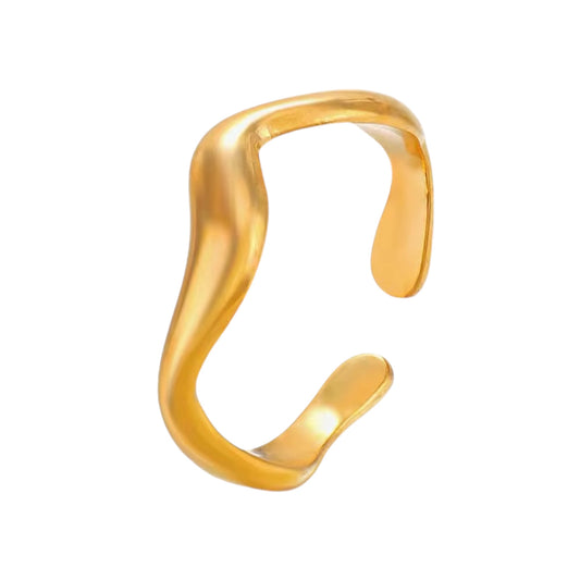 Bague minimaliste ondulée